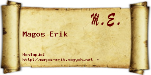 Magos Erik névjegykártya